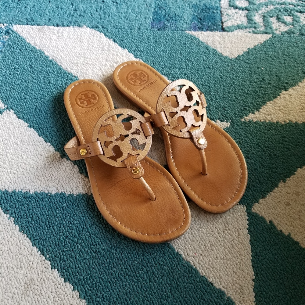 SOLD {Tory Burch} Sand Pebbled Miller Sandals